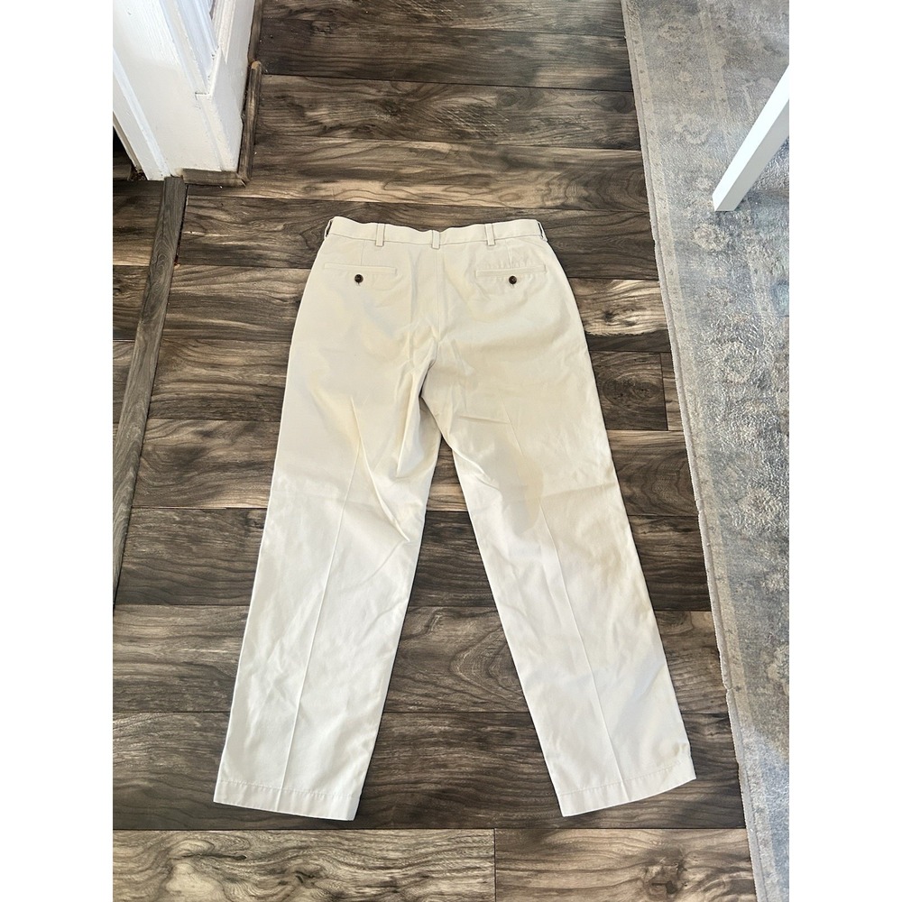 Brooks Brothers Pants Men 33x30 Khaki Advantage Chino Clark Fit 100% Cotton 611 - Picture 2 of 4